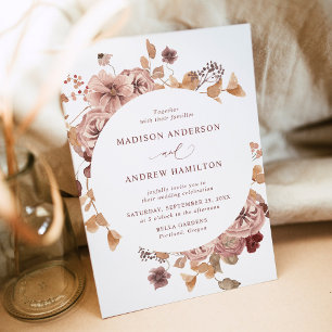 Invitation Mariage Floral Automnal Romantique