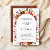 Invitation Mariage floral automne Elegant Boho