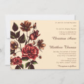 Invitation Mariage floral automne et automne (Devant)