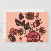 Invitation Mariage floral automne et automne (Dos)