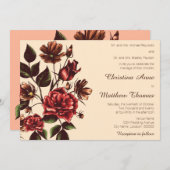 Invitation Mariage floral automne et automne (Devant / Derrière)