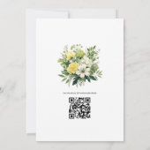 Invitation Mariage Floral aux Teintes de Vert (Dos)