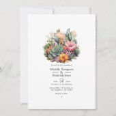 Invitation Mariage Floral aux Teintes du Désert (Devant)