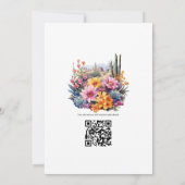 Invitation Mariage Floral aux Teintes du Désert (Dos)