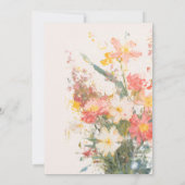 Invitation Mariage Floral aux Teintes Roses Romantiques (Dos)