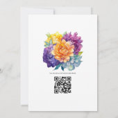 Invitation Mariage Floral aux Tons de Bijoux (Dos)