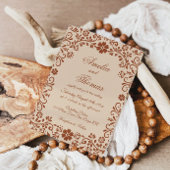 Invitation Mariage Floral beige de Fiesta mexicaine