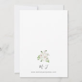 Invitation Mariage floral blanc (Dos)