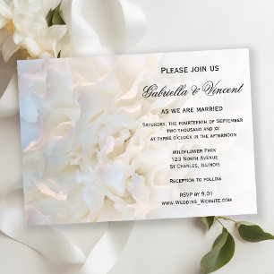 Invitation Mariage floral blanc