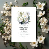 Invitation Mariage floral blanc