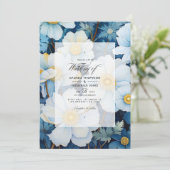 Invitation Mariage floral blanc (Debout devant)