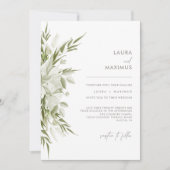 Invitation Mariage Floral Blanc (Devant)