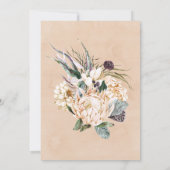 Invitation Mariage floral blanc boho tropical (Dos)