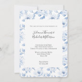 Invitation Mariage floral blanc chic (Devant)