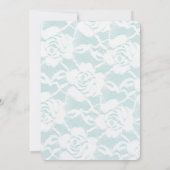 Invitation Mariage floral blanc de menthe romantique (Dos)