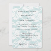 Invitation Mariage floral blanc de menthe romantique (Devant)