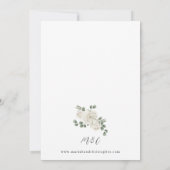 Invitation Mariage floral blanc doux 4 (Dos)