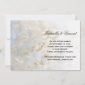 Invitation Mariage floral blanc Enregistrer la date (Devant)