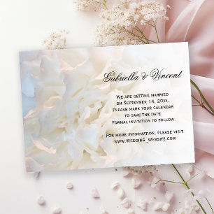 Invitation Mariage floral blanc Enregistrer la date