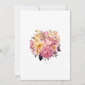 Invitation Mariage floral blanc et or (Dos)