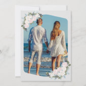 Invitation Mariage Floral Blanc Et Rose (Dos)