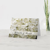 Invitation Mariage floral blanc Hydrangea (Devant)