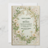 Invitation Mariage floral blanc marais (Devant)