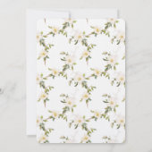 Invitation Mariage floral blanc romantique (Dos)
