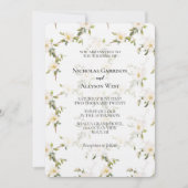 Invitation Mariage floral blanc romantique (Devant)