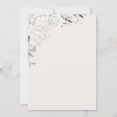 Invitation Mariage floral blanc rustique (Dos)