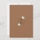 Invitation Mariage floral blanc rustique simple et moderne (Dos)