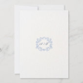 Invitation Mariage Floral bleu (Dos)