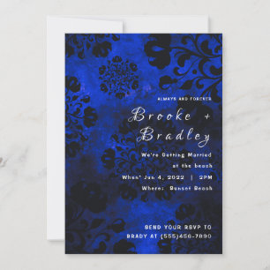 Invitation Mariage Floral Bleu