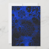 Invitation Mariage Floral Bleu (Dos)