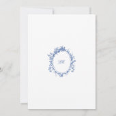 Invitation Mariage Floral bleu (Dos)