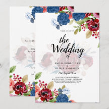 Mariage Floral bleu Bourgogne rustique