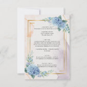 Invitation Mariage floral bleu clair (Dos)