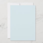 Invitation Mariage Floral Bleu Clair Rose (Dos)