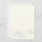 Invitation Mariage floral bleu foncé moderne (Dos)