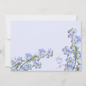 Invitation Mariage floral bleu lavande (Dos)