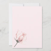 Invitation Mariage floral bleu marine moderne et rose pâle (Dos)