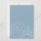 Invitation Mariage Floral Bleu Poussiéreux Boho (Dos)