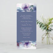 Invitation Mariage floral bleu romantique (Debout devant)
