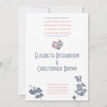 Mariage floral bleu-rose