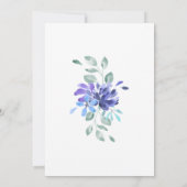 Invitation Mariage floral bleu tropical (Dos)