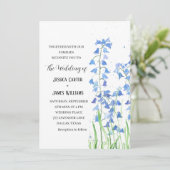 Invitation Mariage floral Bluebells Watercolor (Debout devant)