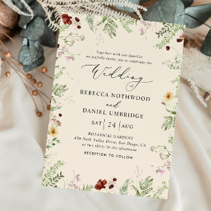 Invitation Mariage floral bohème