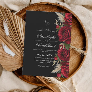 Invitation Mariage Floral Bohème Aquarelle Moderne