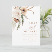 Invitation Mariage Floral Bohème d'été et d'automne (Debout devant)