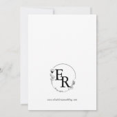Invitation Mariage Floral Bohème Rustique (Dos)